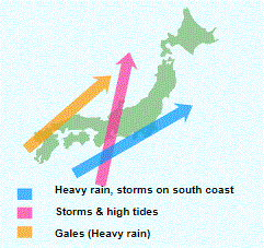 三重県のコース別警戒イメージ